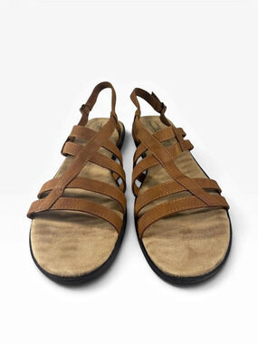 Easy Street Lobo Comfort Sandal Brown Strappy Sandals, Size 10, NIB